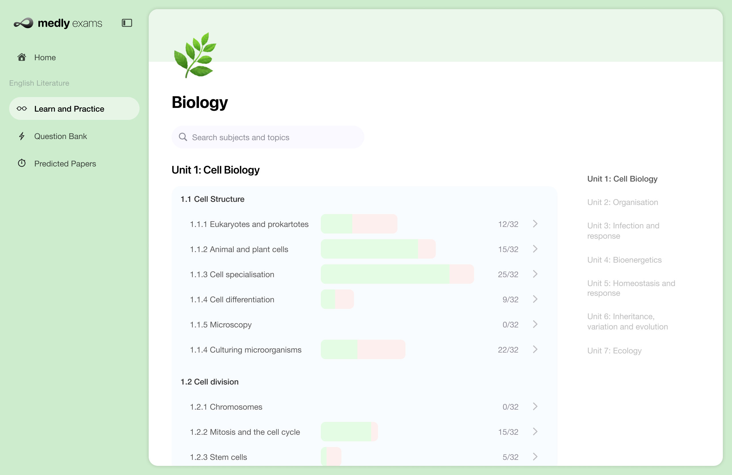 A preview of the Medly web app